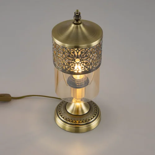 Настольная лампа Эмир CL467813 Citilux янтарная 1 лампа, основание бронзовое металл в стиле восточный  фото 5