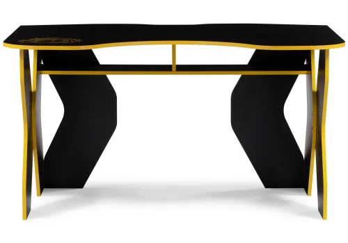 Компьютерный стол Вивианн черный / желтый 474250 Woodville столешница чёрная из лдсп фото 3