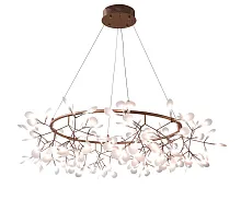 Люстра подвесная LED Ветта 07521-162,33 Kink Light белая на 1 лампа, основание золотое розовое в стиле флористика современный ветви