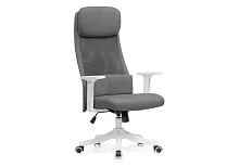 Компьютерное кресло Salta gray / white 15397 Woodville, серый/ткань, ножки/пластик/белый, размеры - *1200***650*