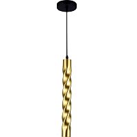 Светильник подвесной Thrill 2052/03/01P Stilfort золотой 1 лампа, основание чёрное в стиле современный трубочки