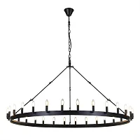Люстра подвесная Смитсон CL470130 Citilux без плафона на 30 ламп, основание чёрное в стиле замковый кантри лофт 
