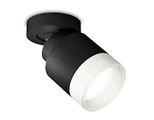 Светильник накладной XM8111001 Ambrella light чёрный 1 лампа, основание чёрное в стиле хай-тек круглый