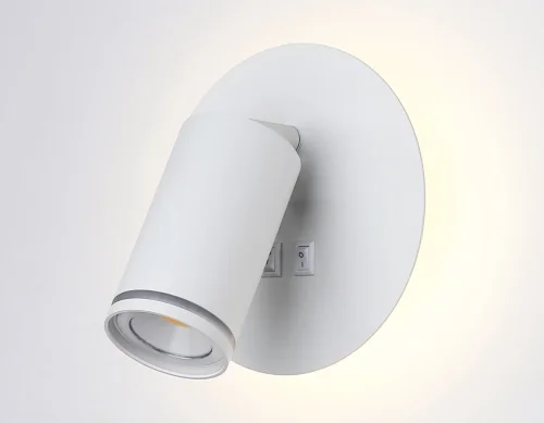Бра с выключателем LED FW2462 Ambrella light белый на 1 лампа, основание белое в стиле хай-тек современный  фото 5