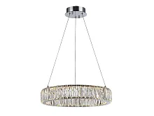 Люстра подвесная LED 8240/40 chrome Newport прозрачная на 1 лампу, основание хром в стиле современный классический американский кольца Люстра подвесная LED 8240/40 chrome Newport прозрачная на 1 лампу, основание хром в стиле современный классический американский кольца