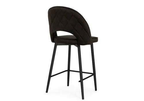 Полубарный стул Клэйн MR-09 / черный 532413 Woodville, коричневый/велюр, ножки/металл/чёрный, размеры - ****500*550 фото 4