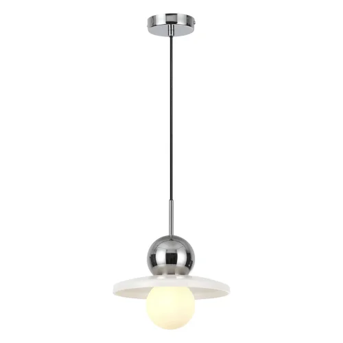 Светильник подвесной Hatty 5014/1A Odeon Light белый 1 лампа, основание хром в стиле современный  фото 3