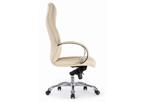 Компьютерное кресло Osiris beige / satin chrome 15426 Woodville, бежевый/экокожа, ножки/металл/хром, размеры - ****620* фото 3