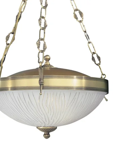 Люстра подвесная  L 5610/3 Reccagni Angelo белая на 3 лампы, основание античное бронза в стиле классический  фото 2