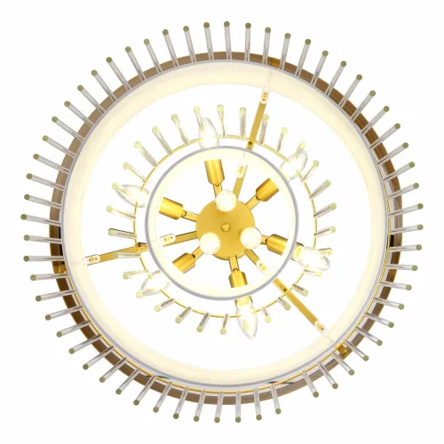 Люстра подвесная Aversa SL1352.203.09 ST-Luce белая прозрачная на 9 ламп, основание золотое в стиле современный  фото 5