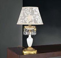 Настольная лампа P 8281 P Reccagni Angelo белая 1 лампа, основание античное бронза латунь металл в стиле классический 