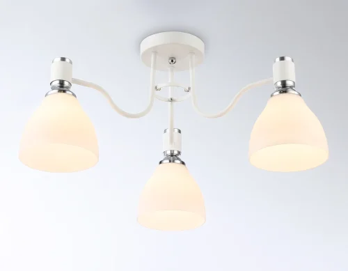 Светильник потолочный TR303302 Ambrella light белый 3 лампы, основание белое в стиле современный классический  фото 2