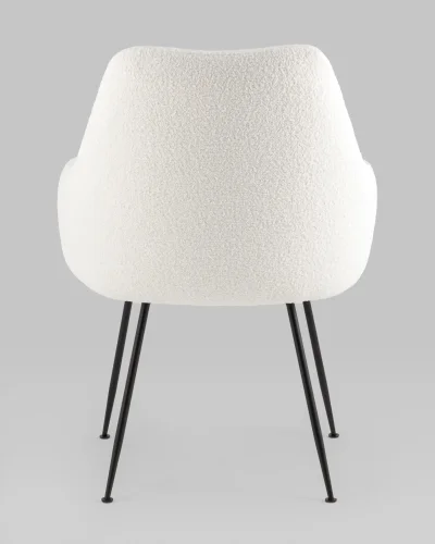 Кресло Floret, белый УТ000037004 Stool Group, белый/ткань, ножки/металл/чёрный, размеры - *835***610*650мм фото 4