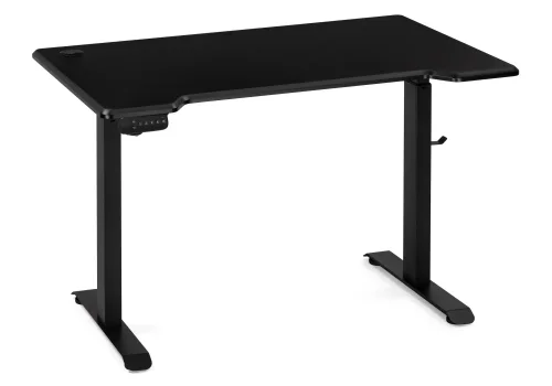Компьютерный стол Маркос с механизмом подъема 120х75х75 черный / черная шагрень 554799 Woodville столешница чёрная из мдф фото 3