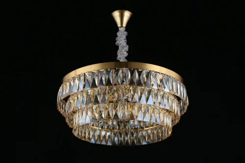 Люстра подвесная Francheska APL.837.03.10 Aployt янтарная на 10 ламп, основание бронзовое в стиле классический  фото 3
