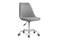 Компьютерное кресло Kolin gray fabric 15549 Woodville, серый/велюр, ножки/металл/хром, размеры - *890***490*560