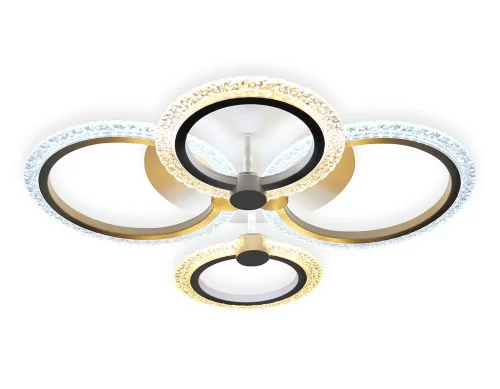 Люстра потолочная LED с пультом FA4061 Ambrella light белая на 1 лампа, основание белое в стиле классический современный с пультом кольца фото 3