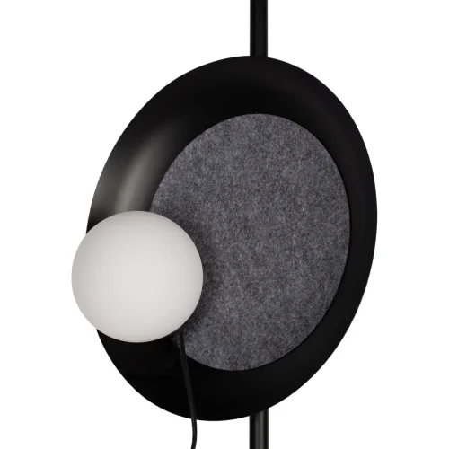 Торшер Wonders 10237F Black LOFT IT шар белый 1 лампа, основание чёрное в стиле современный
 фото 4