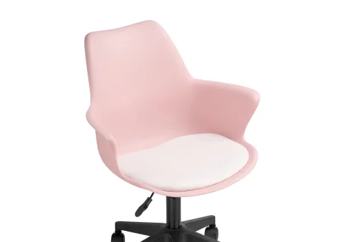 Компьютерное кресло Tulin white / pink / black 15709 Woodville, белый/экокожа, ножки/пластик/чёрный, размеры - *910***600*600 фото 5