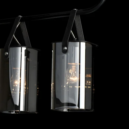 Светильник подвесной Тетро 673015604 DeMarkt чёрный 4 лампы, основание чёрное в стиле современный  фото 4