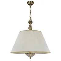 Люстра подвесная  L 6502/60 Reccagni Angelo белая на 5 ламп, основание золотое в стиле классический 