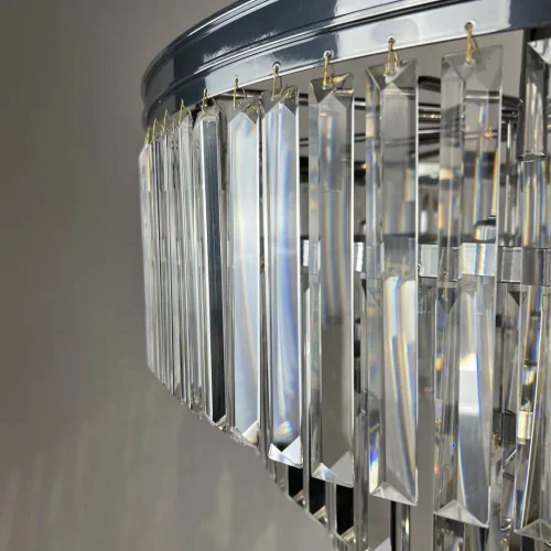 Люстра подвесная Fringe 228793-22 ImperiumLoft прозрачная на 17 ламп, основание хром в стиле современный арт-деко  фото 13