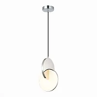 Светильник подвесной LED Eclisse SL6107.113.01 ST-Luce белый 1 лампа, основание хром в стиле современный 