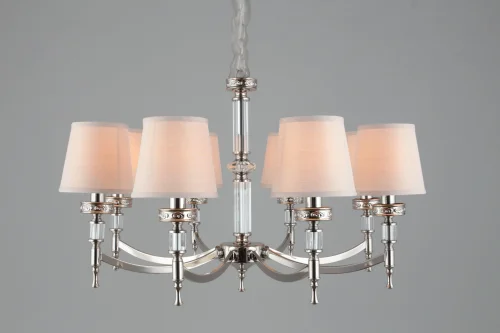 Люстра подвесная Maranza OML-87203-08 Omnilux бежевая на 8 ламп, основание серебряное в стиле классический  фото 7
