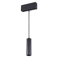 Светильник подвесной модульный LED Ratio 358123 Novotech чёрный 1 лампа, основание чёрное в стиле хай-тек современный трубочки