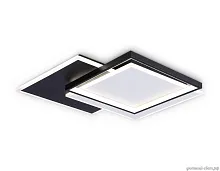 Светильник потолочный LED с пультом FA7723 Ambrella light белый чёрный 1 лампа, основание белое в стиле современный хай-тек с пультом