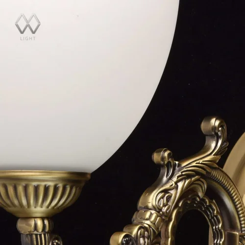 Бра Ариадна 450026701 MW-Light белый на 1 лампа, основание античное бронза в стиле классический  фото 3