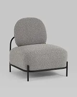 Кресло Стоун ткань букле серый УТ000036910 Stool Group, серый/ткань, ножки/металл/чёрный, размеры - *780***710*680мм