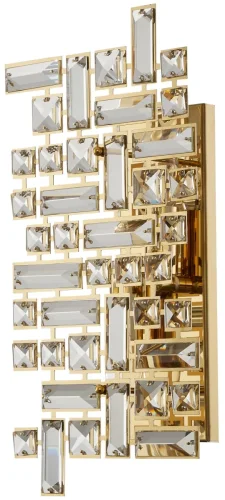 Бра Tetrix 2171/03/02W Stilfort прозрачный на 2 лампы, основание золотое в стиле современный 