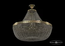 Люстра потолочная хрустальная 19051/H1/80IV G Bohemia Ivele Crystal прозрачная на 22 лампы, основание золотое в стиле классический sp