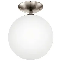 Светильник потолочный RONDO 91589 Eglo белый 1 лампа, основание серое никель в стиле современный шар