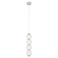 Светильник подвесной LED Pearls 10205/B LOFT IT белый 1 лампа, основание белое в стиле современный шар
