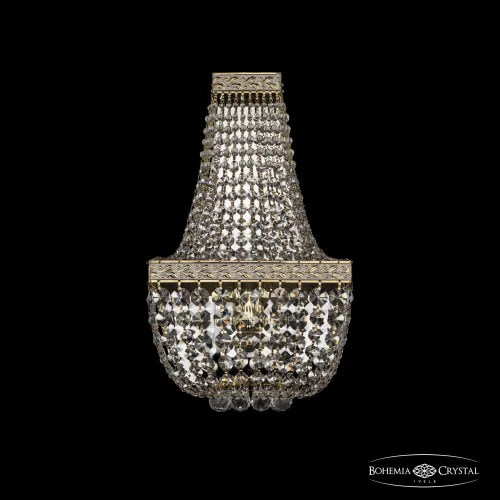 Бра 19282B/H2/20IV GW Bohemia Ivele Crystal прозрачный на 2 лампы, основание золотое в стиле классический sp