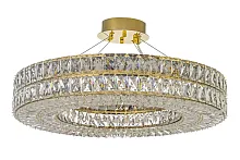 Люстра подвесная Sora E 1.5.80.100 G Arti Lampadari прозрачная на 10 ламп, основание золотое в стиле классика модерн 