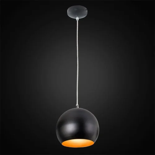 Светильник подвесной Оми CL945115 Citilux чёрный 1 лампа, основание чёрное в стиле современный шар фото 2