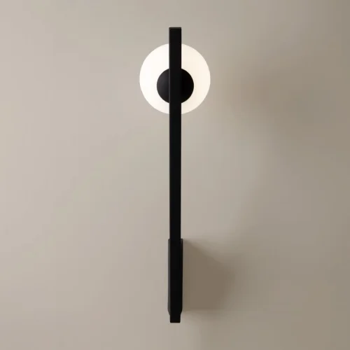 Бра Kazimir MOD175WL-01B Maytoni белый на 1 лампа, основание чёрное в стиле хай-тек современный  фото 6