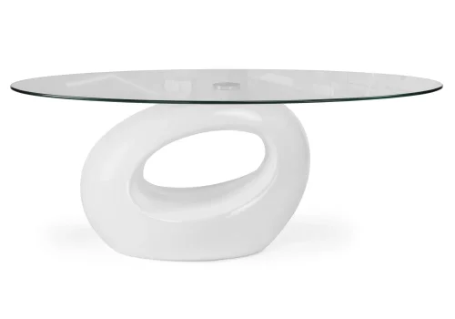 Журнальный столик Orfeo 110х60х43 white 15554 Woodville столешница прозрачная из стекло фото 3
