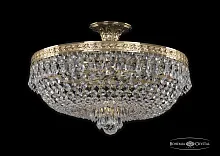 Люстра потолочная хрустальная 19271/45IV G Bohemia Ivele Crystal прозрачная на 5 ламп, основание золотое в стиле классический sp