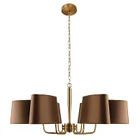 Люстра подвесная Хилтон / Hilton 10527/6 Brass LOFT IT коричневая на 6 ламп, основание латунь в стиле современный американский Люстра подвесная Хилтон / Hilton 10527/6 Brass LOFT IT коричневая на 6 ламп, основание латунь в стиле современный американский