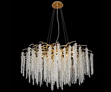 Люстра подвесная Шанти 07871-100,33 Kink Light прозрачная на 13 ламп, основание золотое в стиле флористика современный ветви