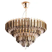 Люстра подвесная хрустальная Фриззант (Frizzante) 1683/01 LM-7 Divinare прозрачная золотая на 7 ламп, основание золотое в стиле арт-деко Люстра подвесная хрустальная Фриззант (Frizzante) 1683/01 LM-7 Divinare прозрачная золотая на 7 ламп, основание золотое в стиле арт-деко