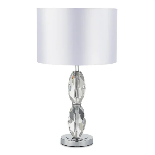 Настольная лампа Lingotti SL1759.104.01 ST-Luce белая 1 лампа, основание хром стекло металл в стиле классический  фото 2