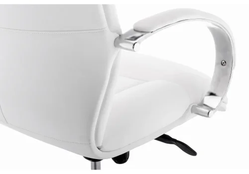 Компьютерное кресло Osiris white / satin chrome 15425 Woodville, белый/экокожа, ножки/металл/хром, размеры - ****620* фото 5