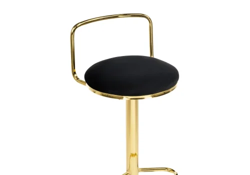 Полубарный стул Lusia black / gold 15681 Woodville, чёрный/велюр, ножки/металл/золотой, размеры - ****380*400 фото 5