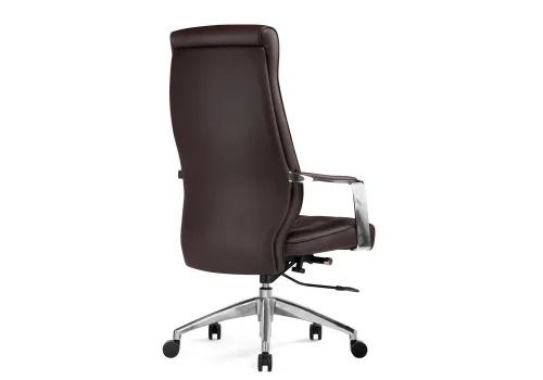 Компьютерное кресло Sarabi brown 15742 Woodville, коричневый/экокожа, ножки/металл/хром, размеры - *1310***690*690 фото 6