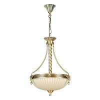 Люстра подвесная Афродита 317010303 MW-LIGHT бежевая на 3 лампы, основание античное бронза в стиле классический 